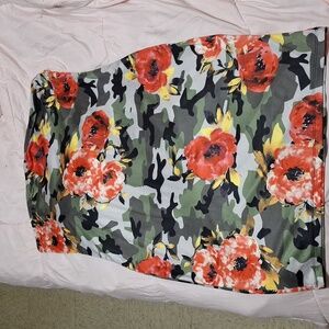 Floral army fatigue dress